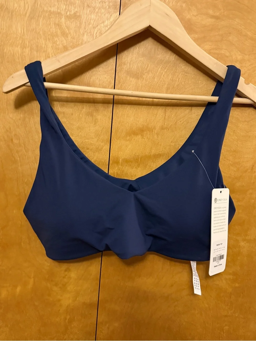 CRZ YOGA Bikini Top Insignia Blue Women Size Large